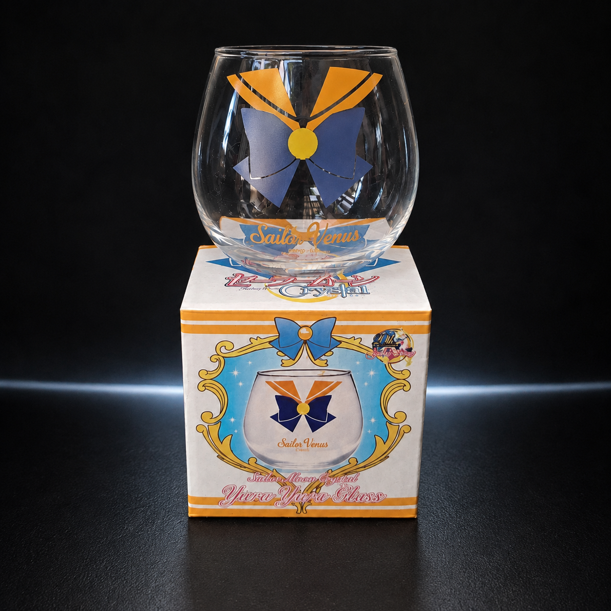 Sailor Moon Crystal Sailor Venus Yurayura Wobble Glass – Morimoto Sangyo 2015 Boxed