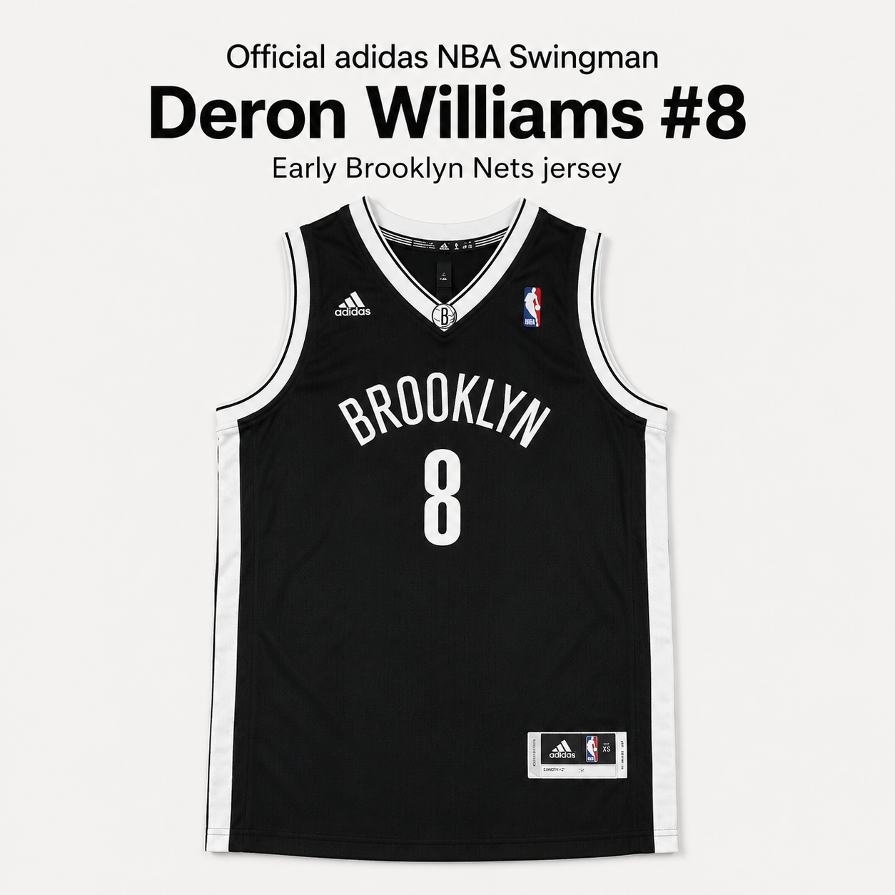 Deron Williams #8 Brooklyn Nets adidas Swingman Jersey – 2012–14 – Men's XS