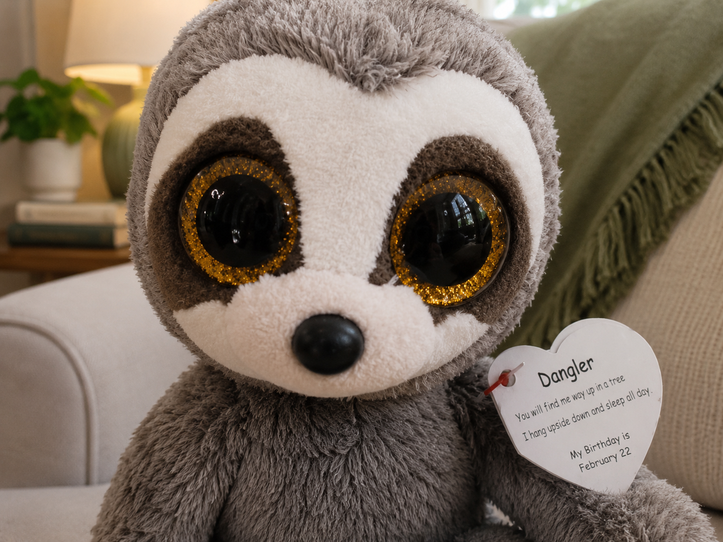 Ty Beanie Boo Dangler Sloth 6in Plush – Tagged 2018 Collectible
