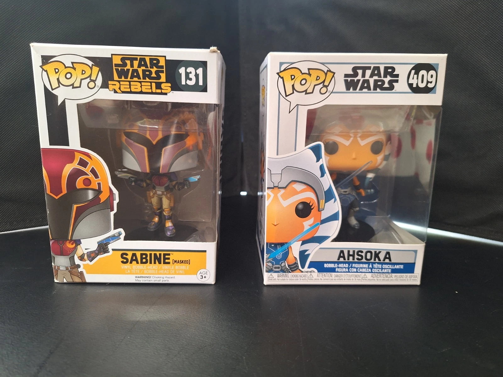 Funko Pop! Star Wars Ahsoka #409 & Sabine Wren Masked #131 Bundle