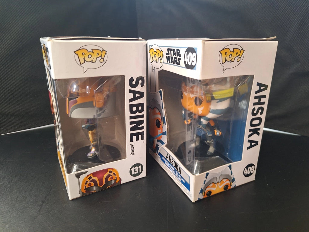 Funko Pop! Star Wars Ahsoka #409 & Sabine Wren Masked #131 Bundle