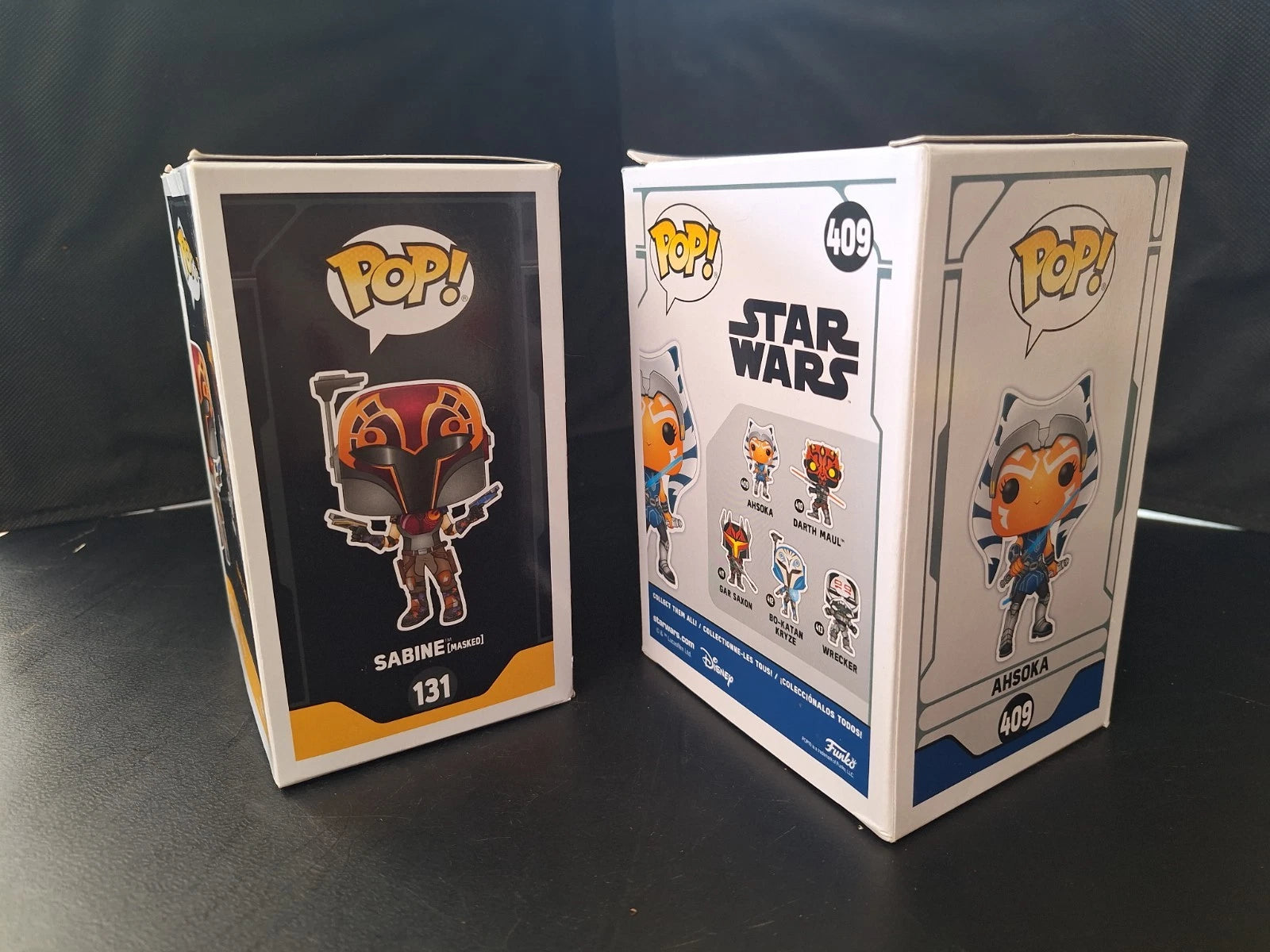 Funko Pop! Star Wars Ahsoka #409 & Sabine Wren Masked #131 Bundle