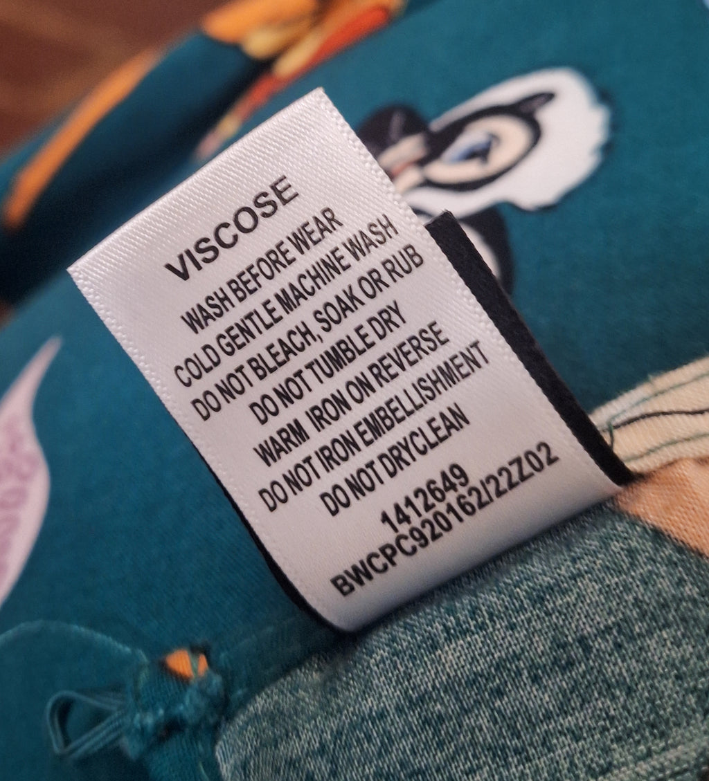 Disney Bambi Woodland Tiered Dress – Teal Green – Size S