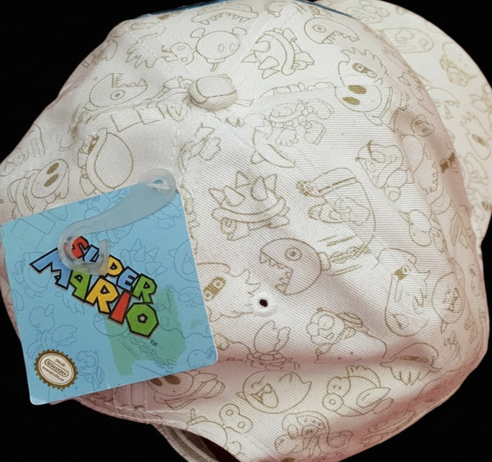 Super Mario Nintendo 2012 White Embroidered Character Cap – New With Tags