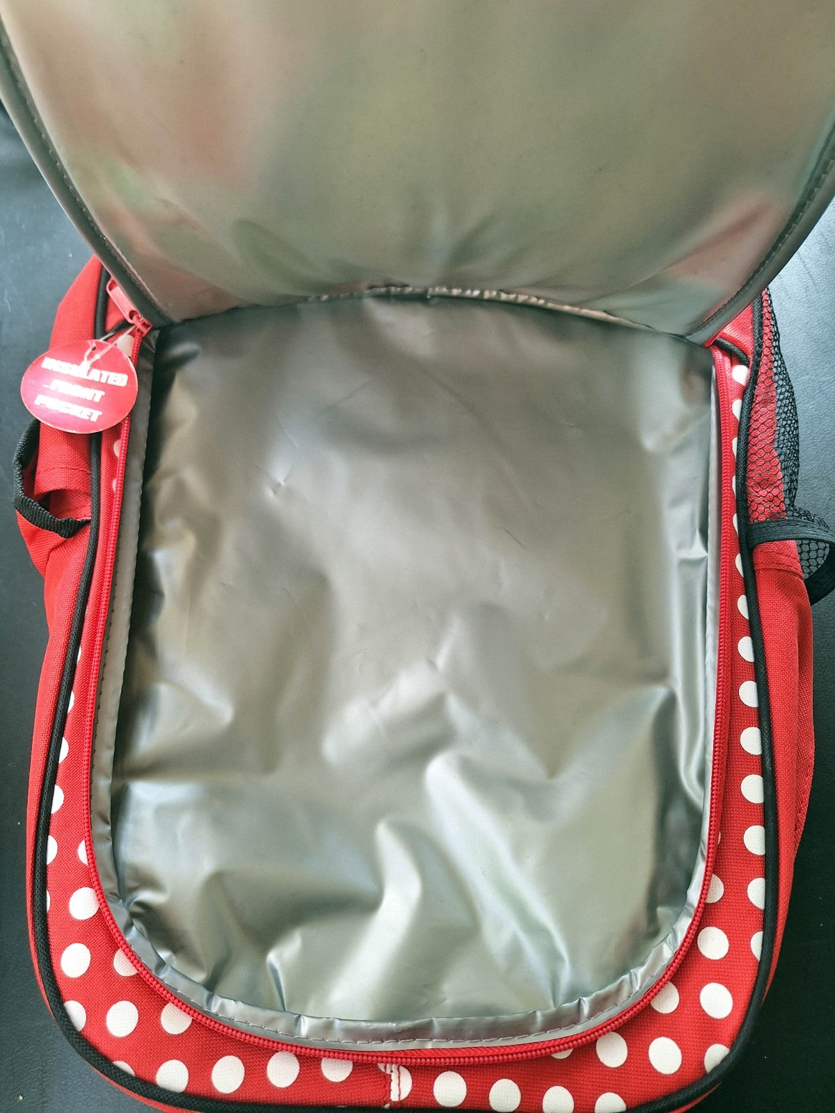 Disney Minnie Mouse Backpack Caprice NWT Insulated Front Pocket School Bag 16"