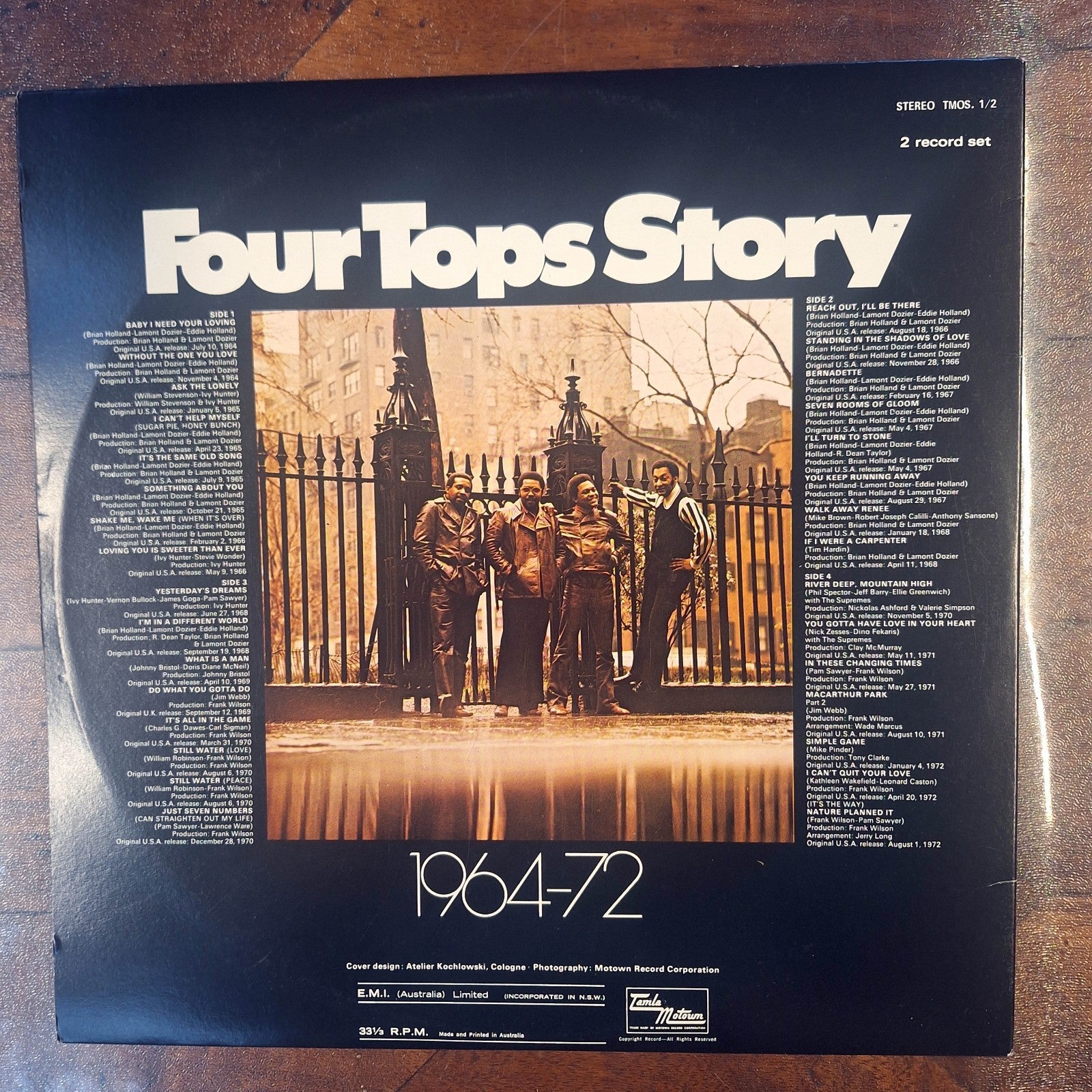 Four Tops Story 1964-72 2LP 1973 Australia Tamla Motown TMOS 1/2 Tested EX