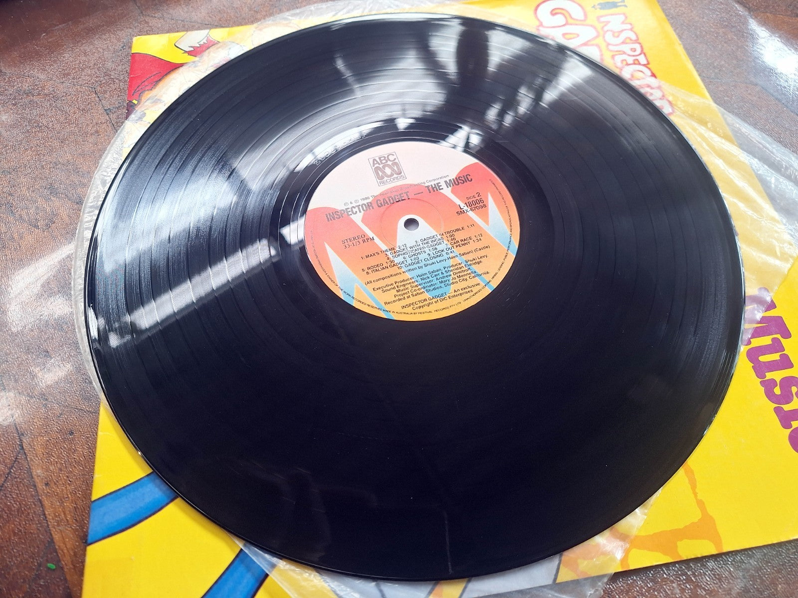 Inspector Gadget The Music 1986 Australian ABC LP L18006 VG+ Soundtrack