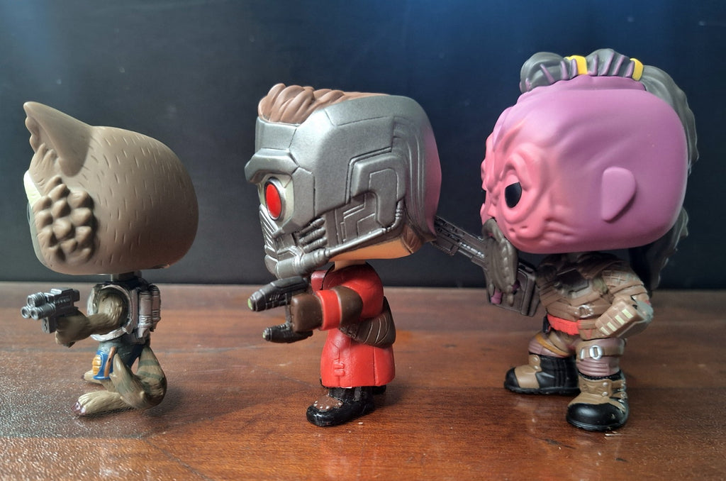 Funko Pop Marvel Guardians Of The Galaxy Bundle Star-Lord Rocket Taserface