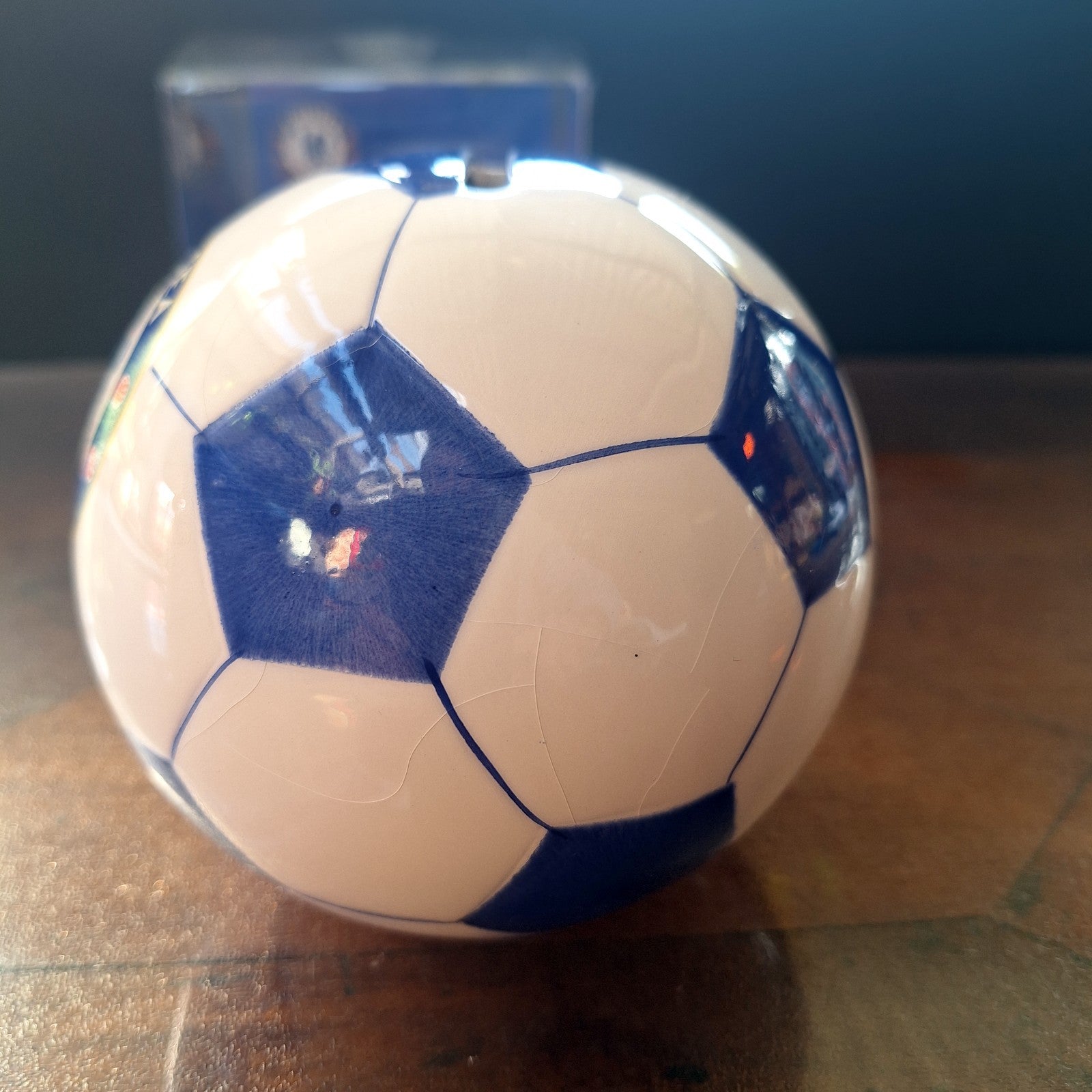 Chelsea FC 2010 Official Licensed Hand Painted Ceramic Football Money Box Boxed