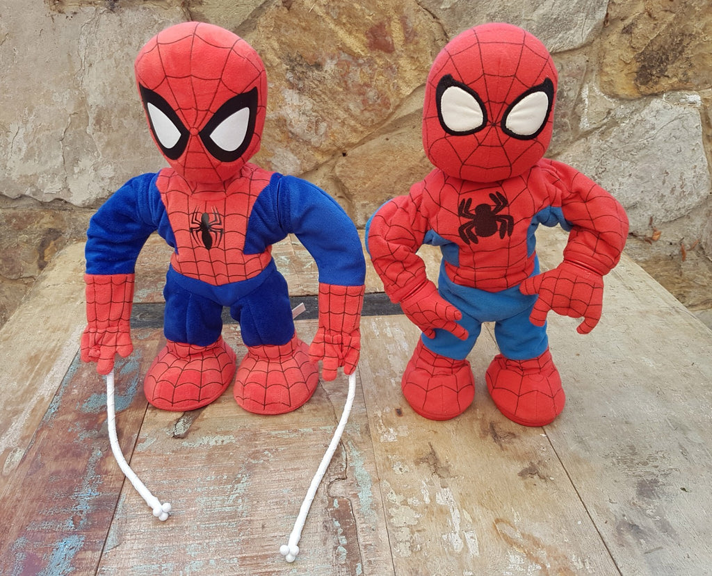 Marvel Spider-man interactive Plush - Swing & Sling (2017) & Itsy Bitsy (2006)