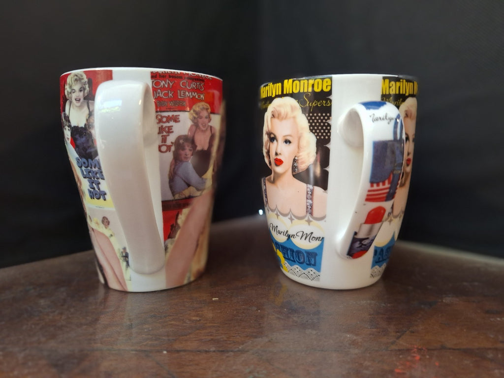 MARILYN MONROE Ceramic Mugs - As New Condition