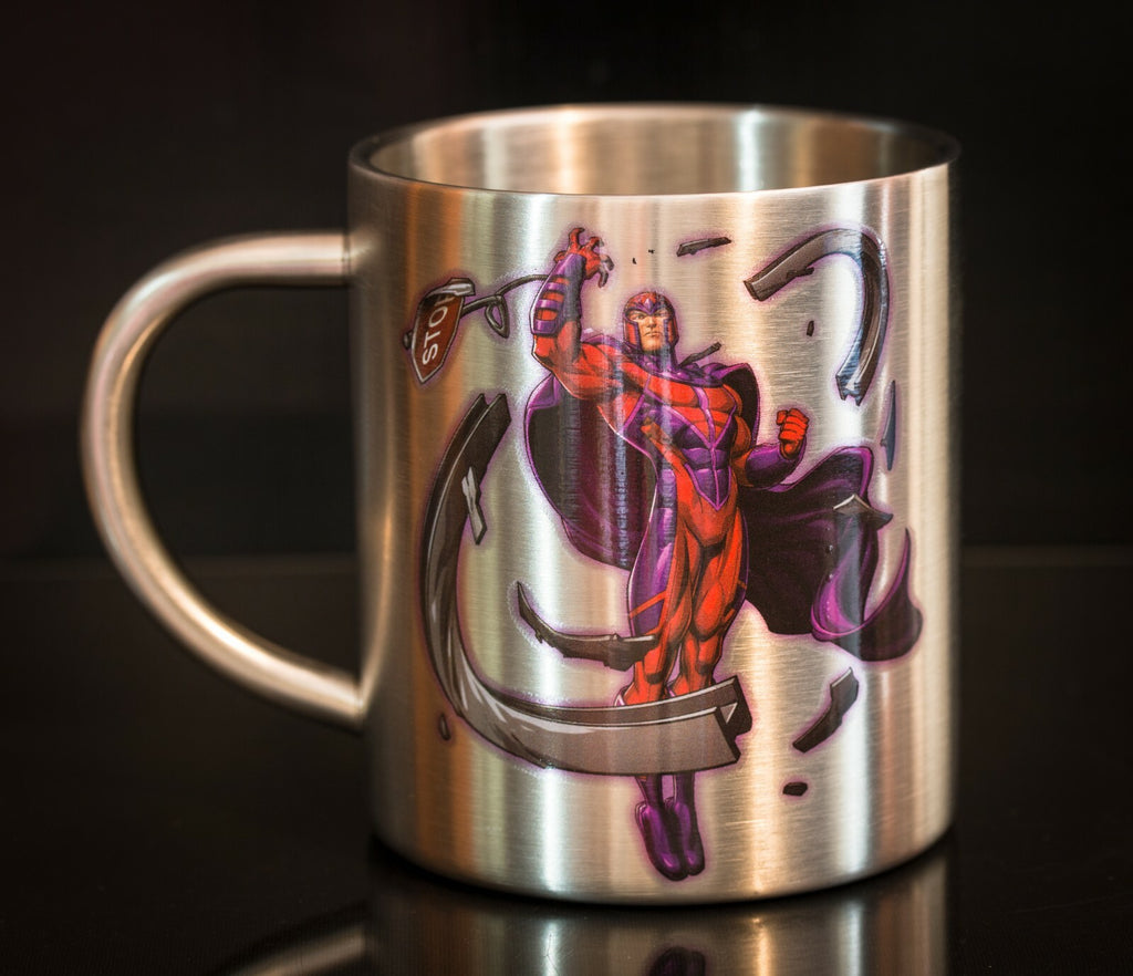 Marvel Magneto Mug Stainless Steel X-Men Comic Cup Collectible