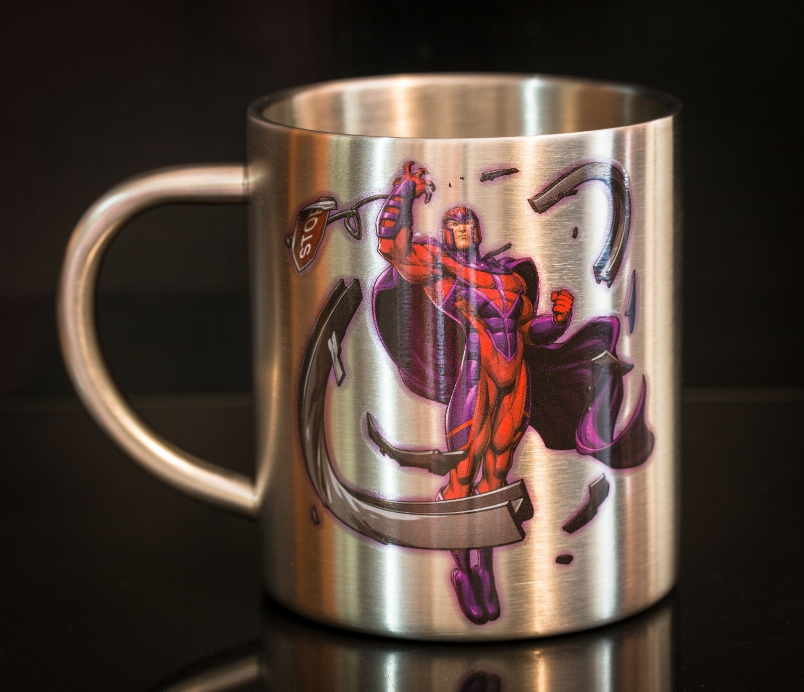 Marvel Magneto Mug Stainless Steel X-Men Comic Cup Collectible