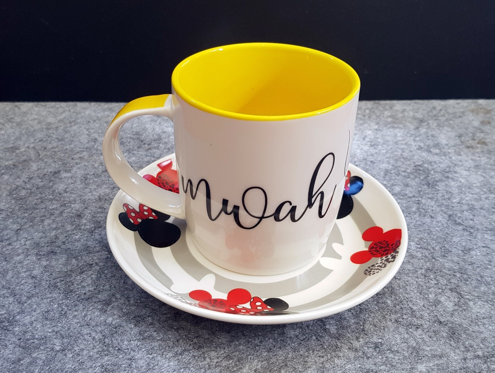 Disney Mickey & Minnie Mouse Mug and Saucer