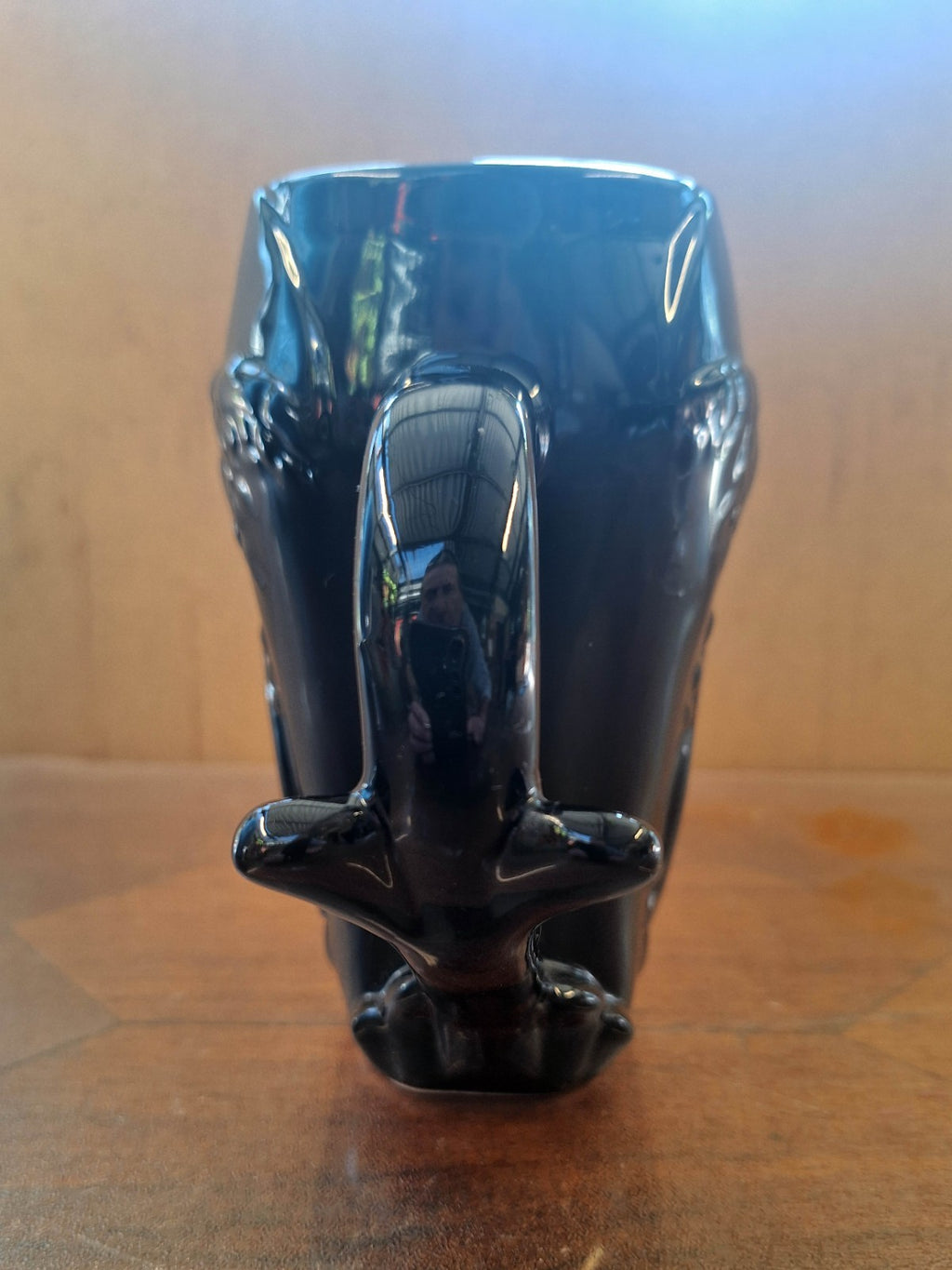 BoxLunch Black Dragon Head Chalice Mug 3D Gloss Ceramic Gothic Fantasy