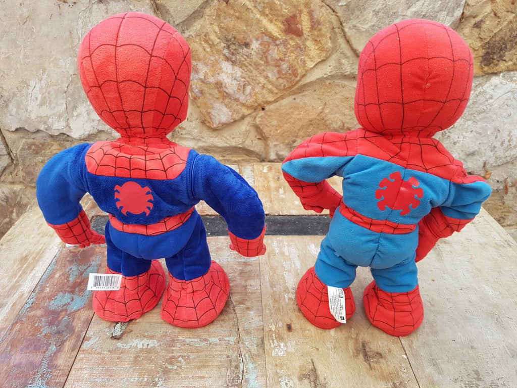 Marvel Spider-man interactive Plush - Swing & Sling (2017) & Itsy Bitsy (2006)