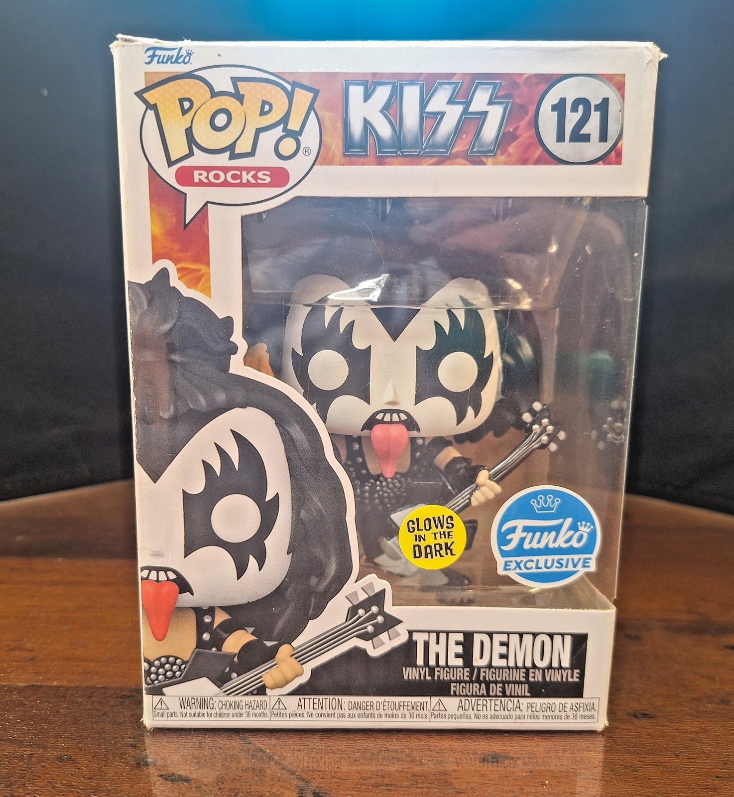 Funko Pop! Rocks KISS Demon Gene Simmons #121 – GITD Glow Exclusive