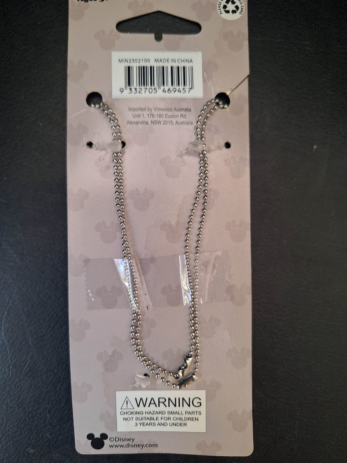 Disney Mickey & Minnie BFF Necklace Set & Mickey Keyring Bundle - Like New