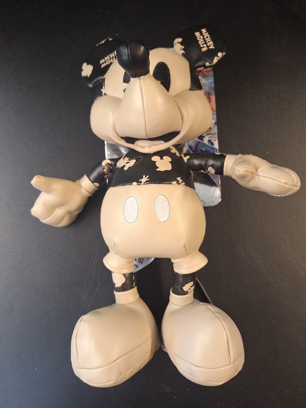 Disney Mickey Mouse Minnie Mouse Plush Soft Toy Set Faux Leather 33cm Pair