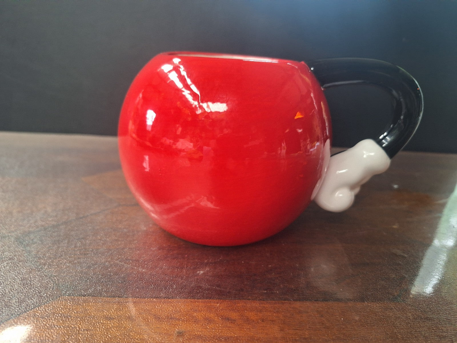 Disney Typo Mickey Mouse Red Pants Mug Dolomite Novelty Cup Glove Handle