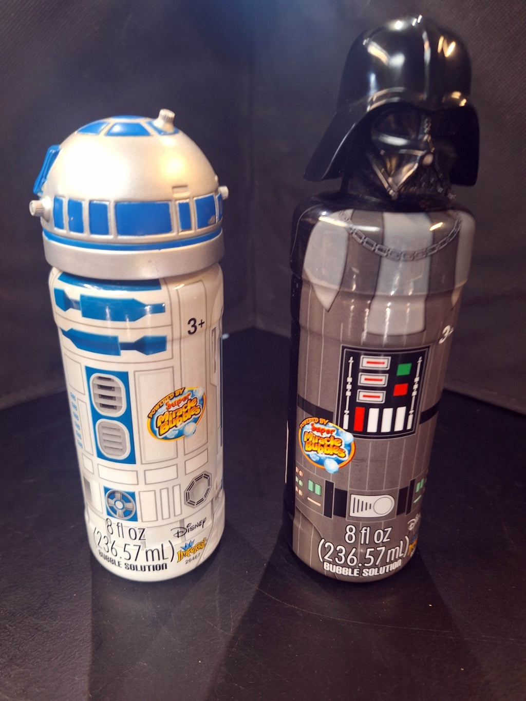 Disney Star Wars Bubble Solution Darth Vader & R2D2 Miracle Bubbles 8oz