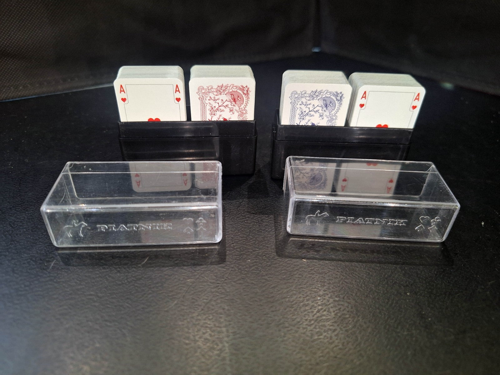 2x Piatnik Double Deck Set Miniature Playing Cards - Bird & Branch Design - 2002