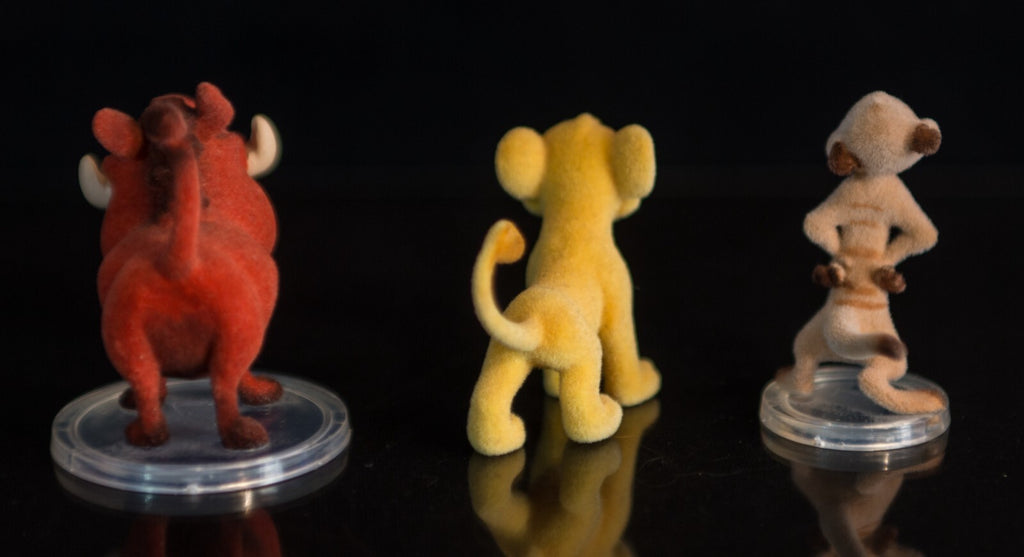 Disney The Lion King  - Flocked 1.5" Figures  - Simba, Timon & Pumbaa