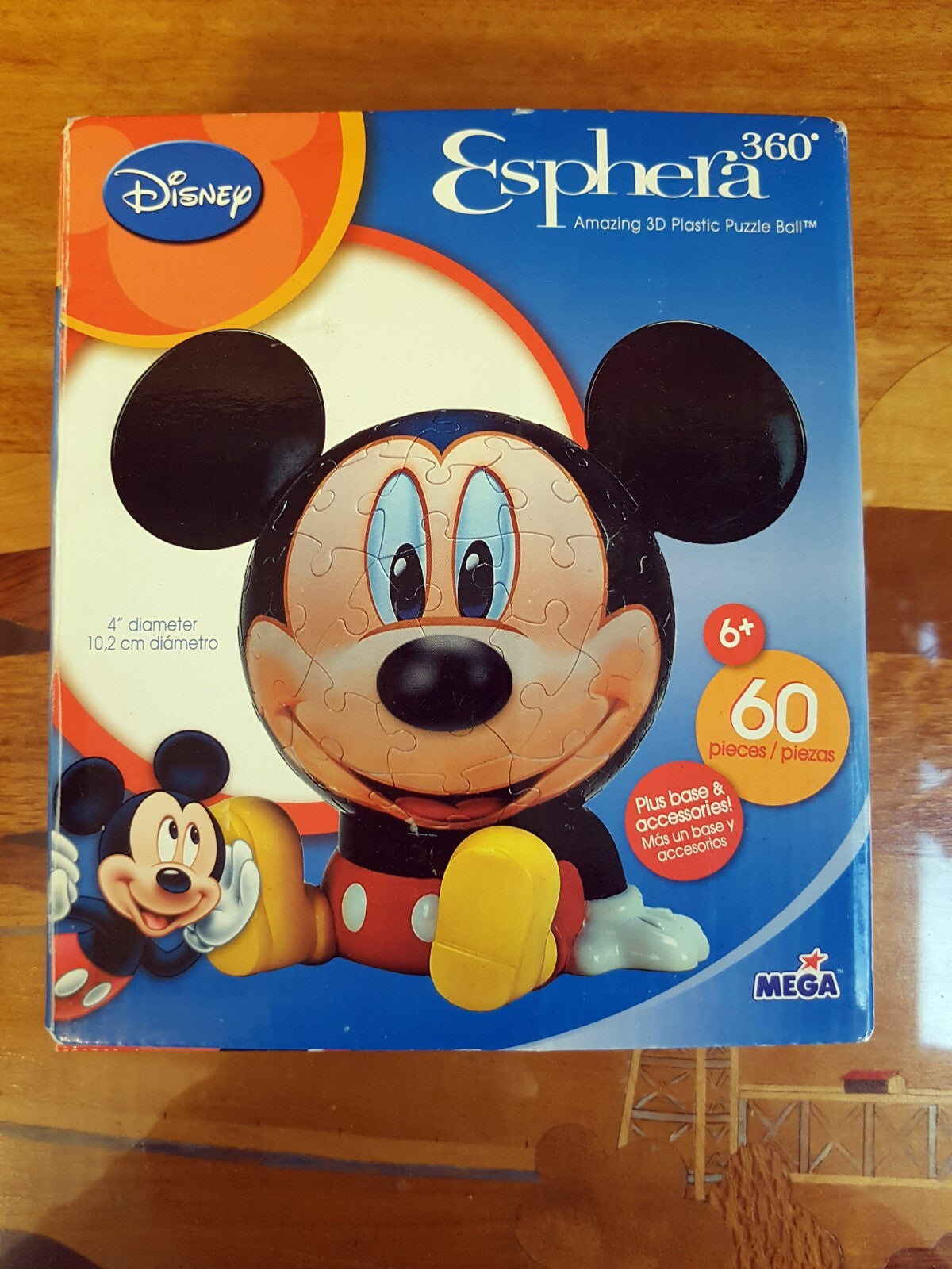 Disney Esphera Mickey Mouse 3D Plastic Puzzle Ball 60 Pieces - Complete