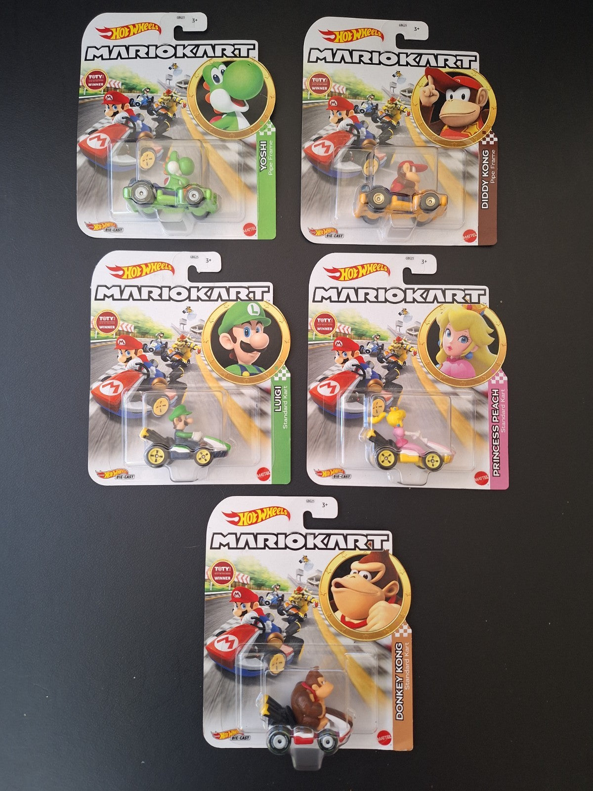Hot Wheels Mario Kart - Series 12 - 2021 - Mix 2 - Lot of 5