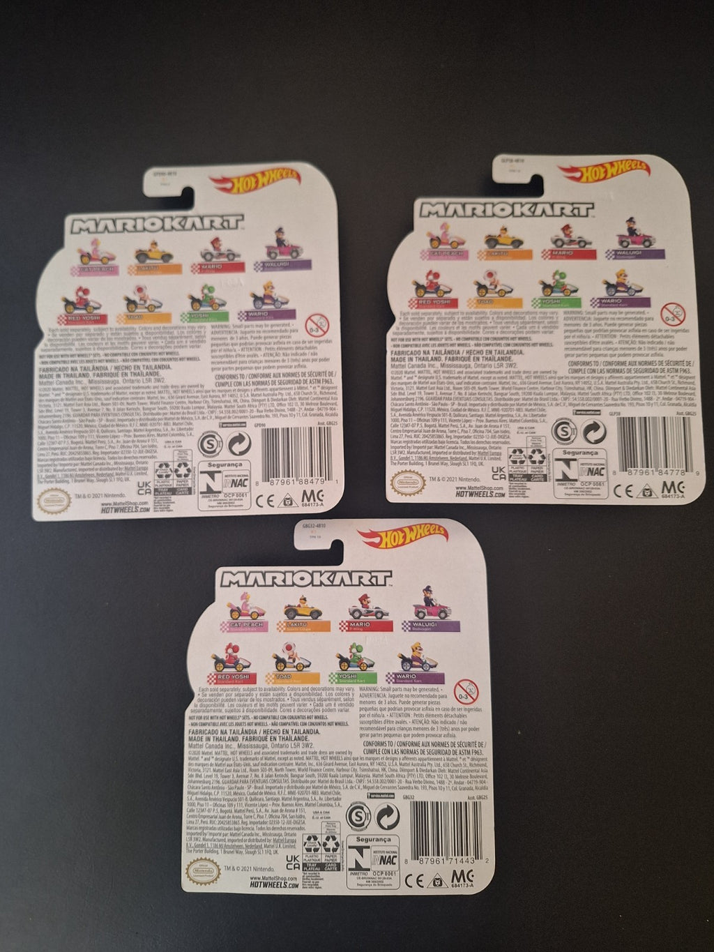 Hot Wheels Mario Kart - Series 13 - 2021 - Mix 3 - Lot of 3