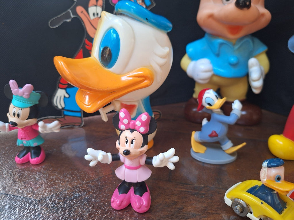 Disney Collectable Figures - Mixed Vintage Lot - Mickey Donald Minnie Goofy