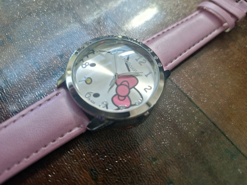 Hello Kitty A-426 Pink Crystal Watch Needs Battery + 2 Sweet Hearts Tins