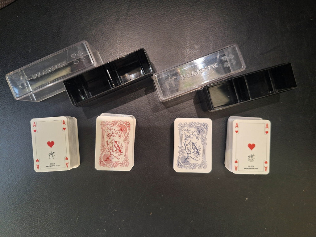 2x Piatnik Double Deck Set Miniature Playing Cards - Bird & Branch Design - 2002