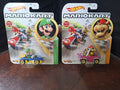 Hot Wheels Mario Kart - Series 9 - 2020 - Mix 3 - Luigi Mach 8 & Bowser Badwagon