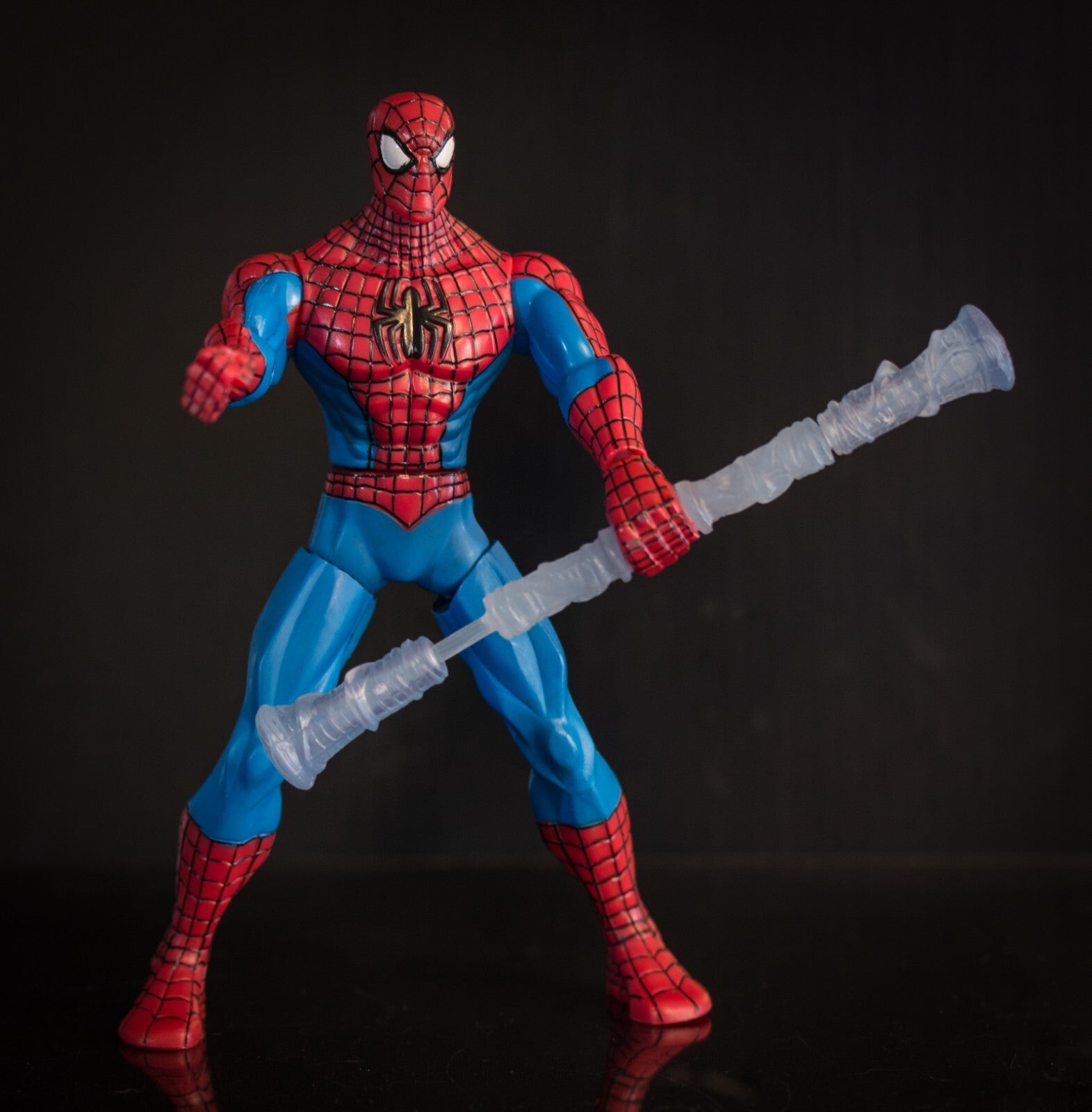 Hasbro 6" Spider-Man figure Spinning Web Staff - 2010
