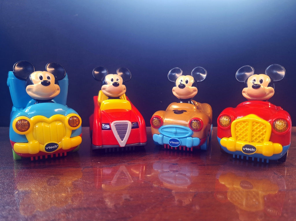 VTech Disney Mickey Mouse Toot-Toot Drivers 4 Car Bundle Lights Sounds Working