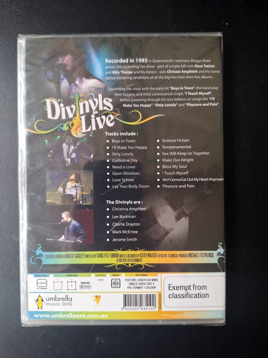 Divinyls Live Jailhouse Rock Region Free Umbrella Music DVD Brand-New & Sealed