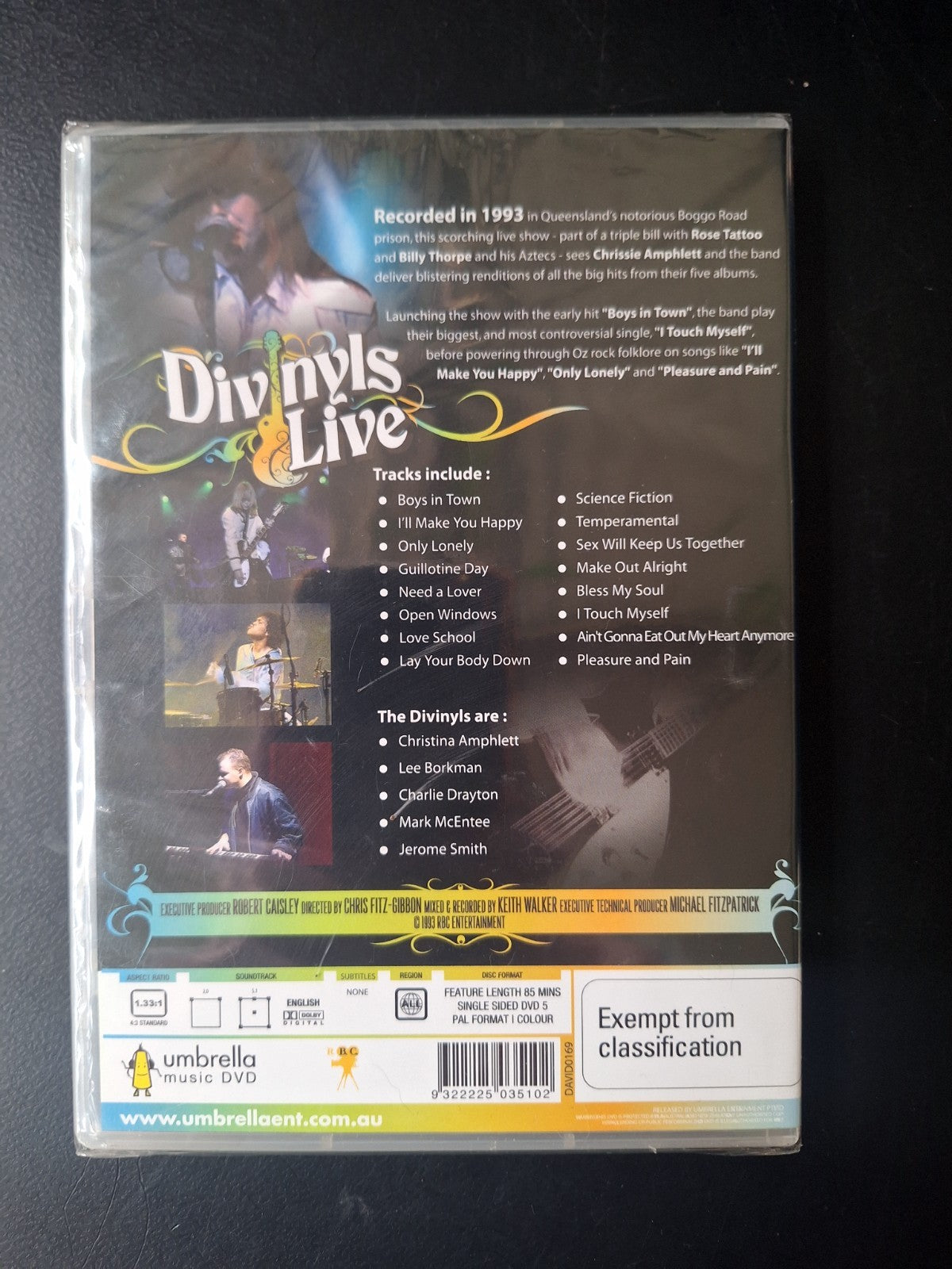 Divinyls Live Jailhouse Rock Region Free Umbrella Music DVD Brand-New & Sealed
