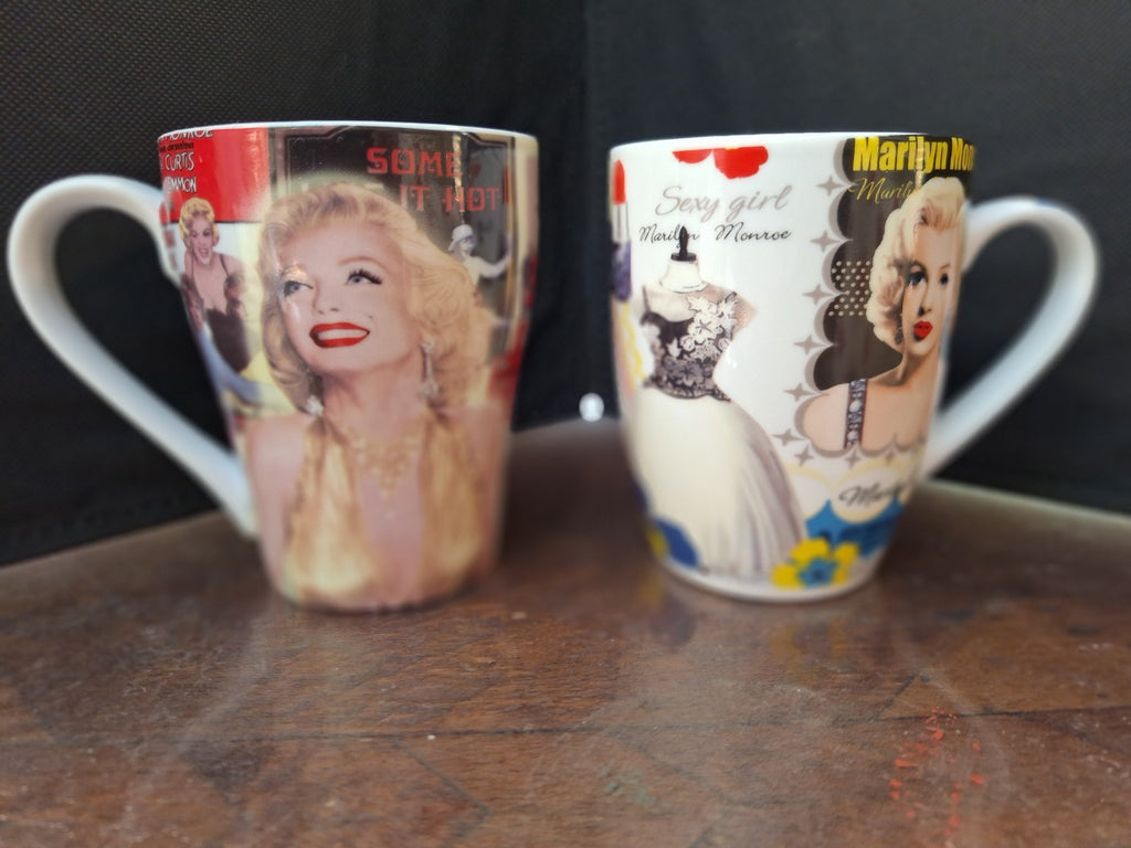 MARILYN MONROE Ceramic Mugs - As New Condition