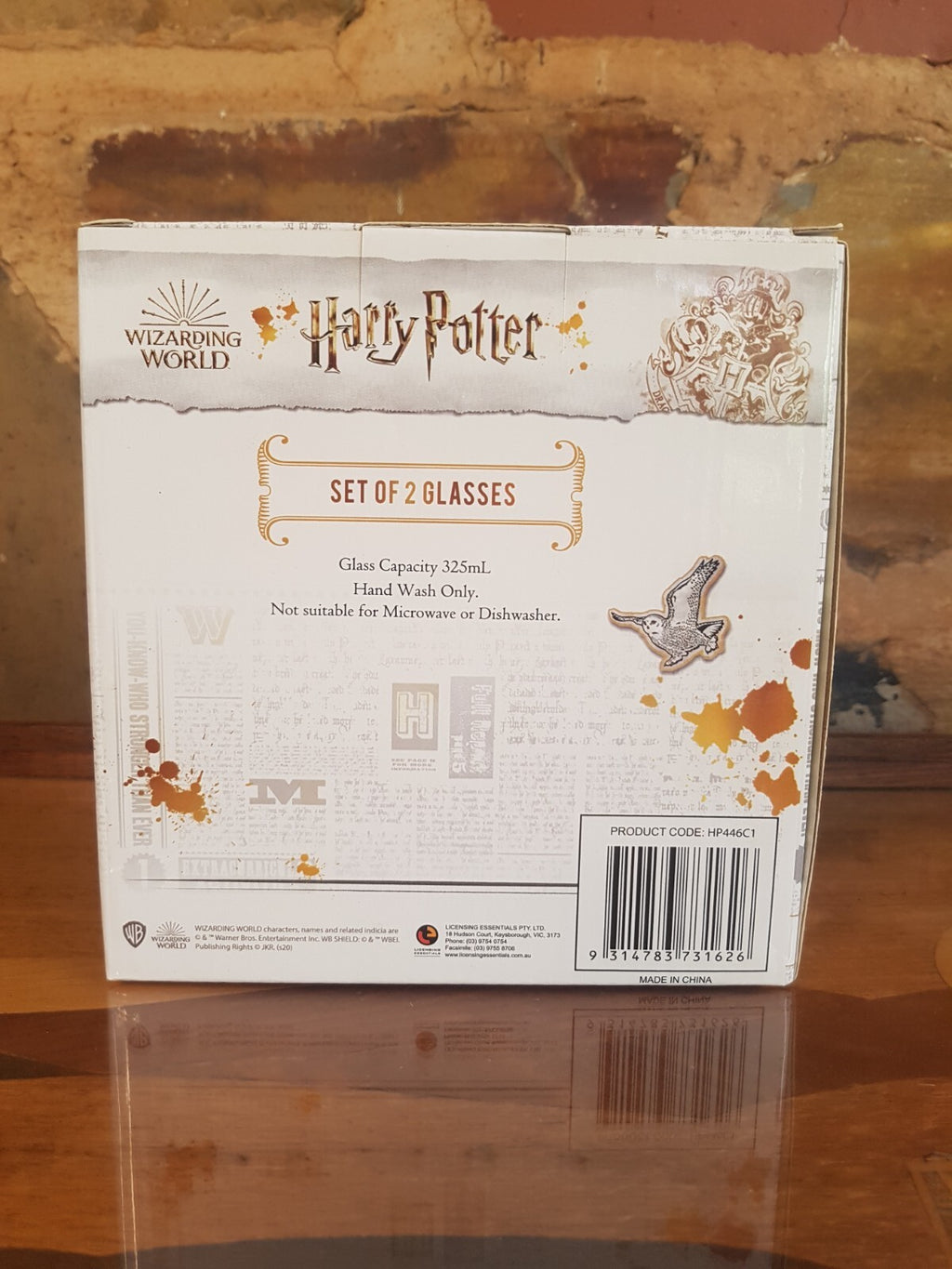 Harry Potter Wizarding World Set of 2 Glasses - Hogwarts Insignia