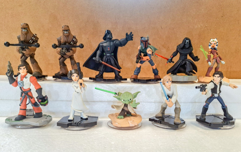 Disney Infinity 3.0 Star Wars Lot Vader Luke Yoda Leia Kylo Boba