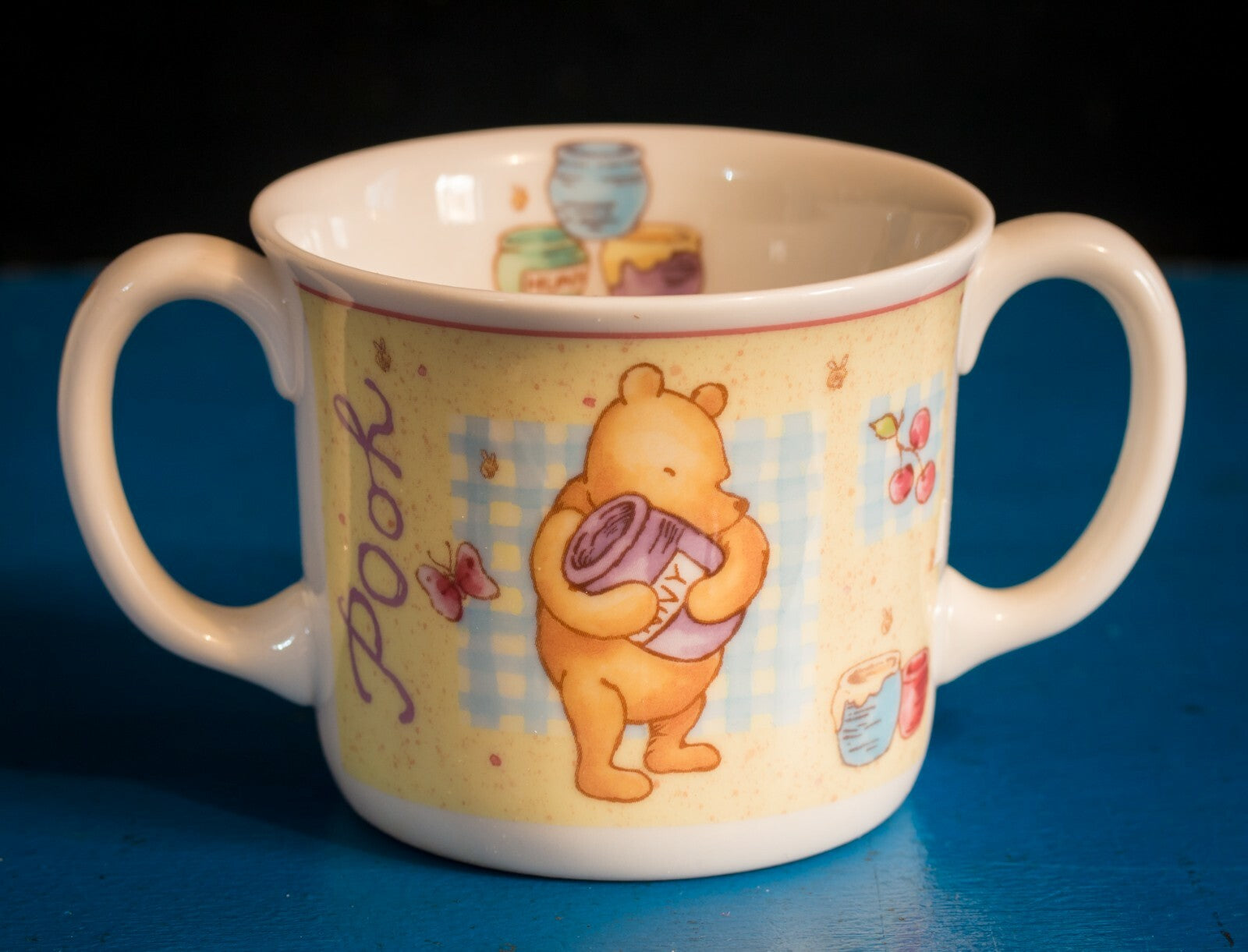 Royal Doulton Winnie the Pooh 2001 Double Handle Mug Baby Cup Boxed Disney