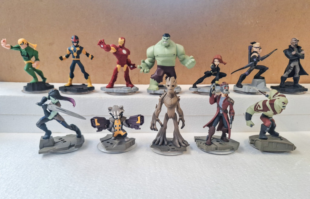 Disney Infinity 2.0 Marvel Lot 12 Figures Hulk Iron Man Groot Rocket