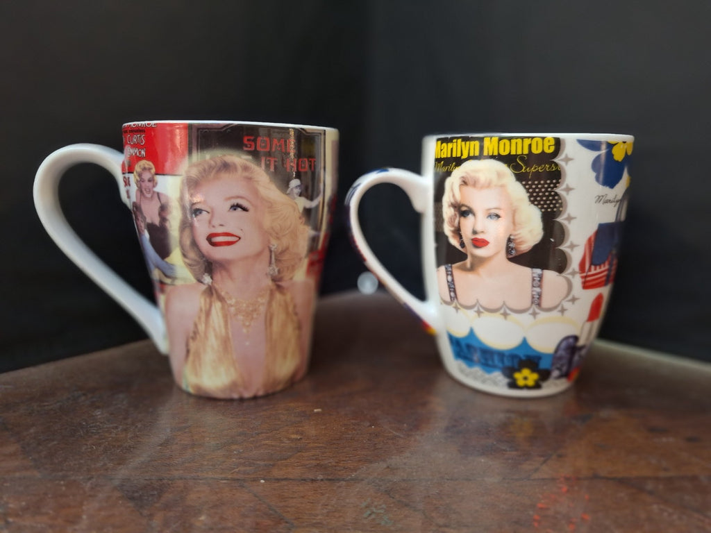 MARILYN MONROE Ceramic Mugs - As New Condition