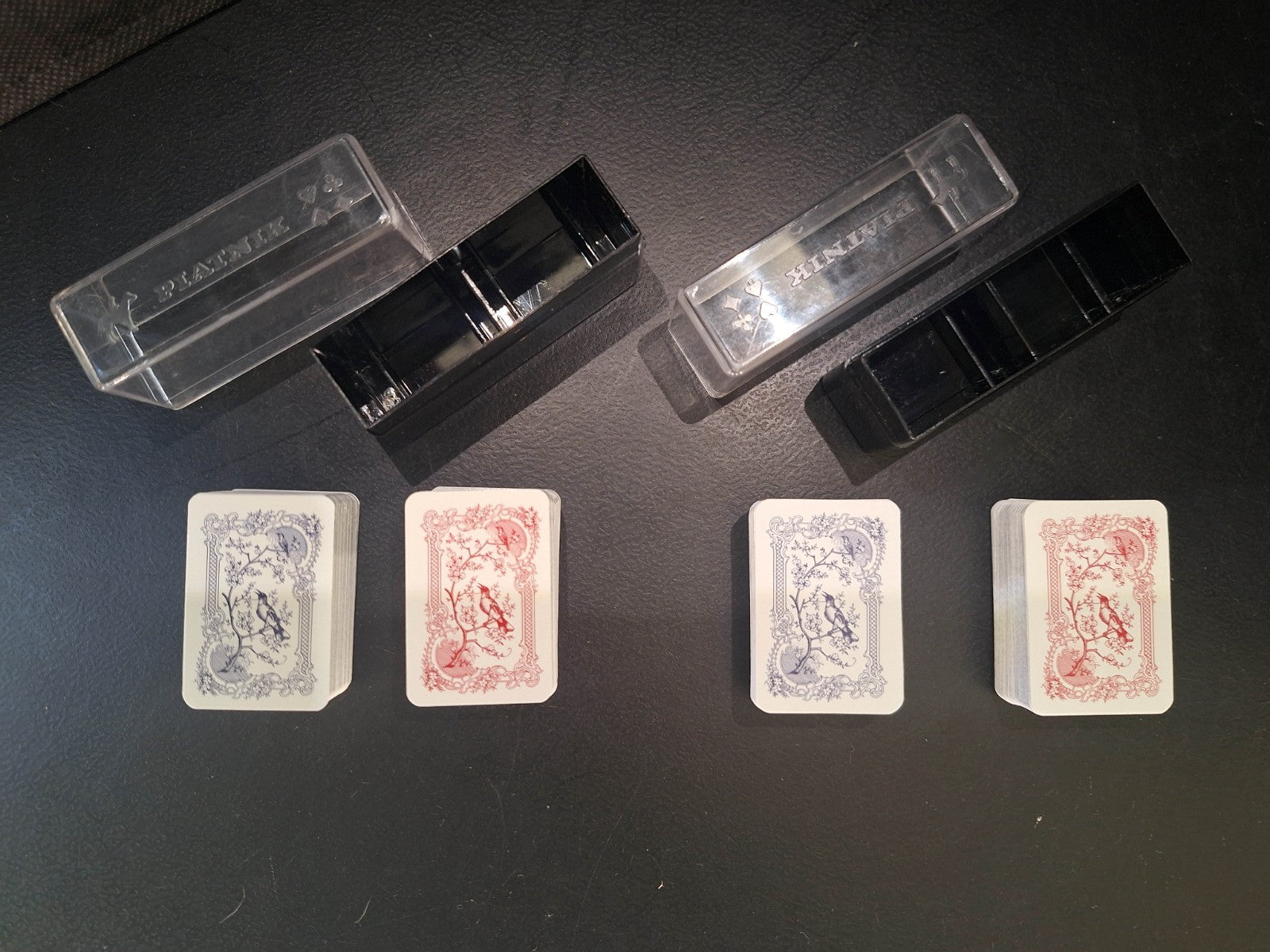 2x Piatnik Double Deck Set Miniature Playing Cards - Bird & Branch Design - 2002