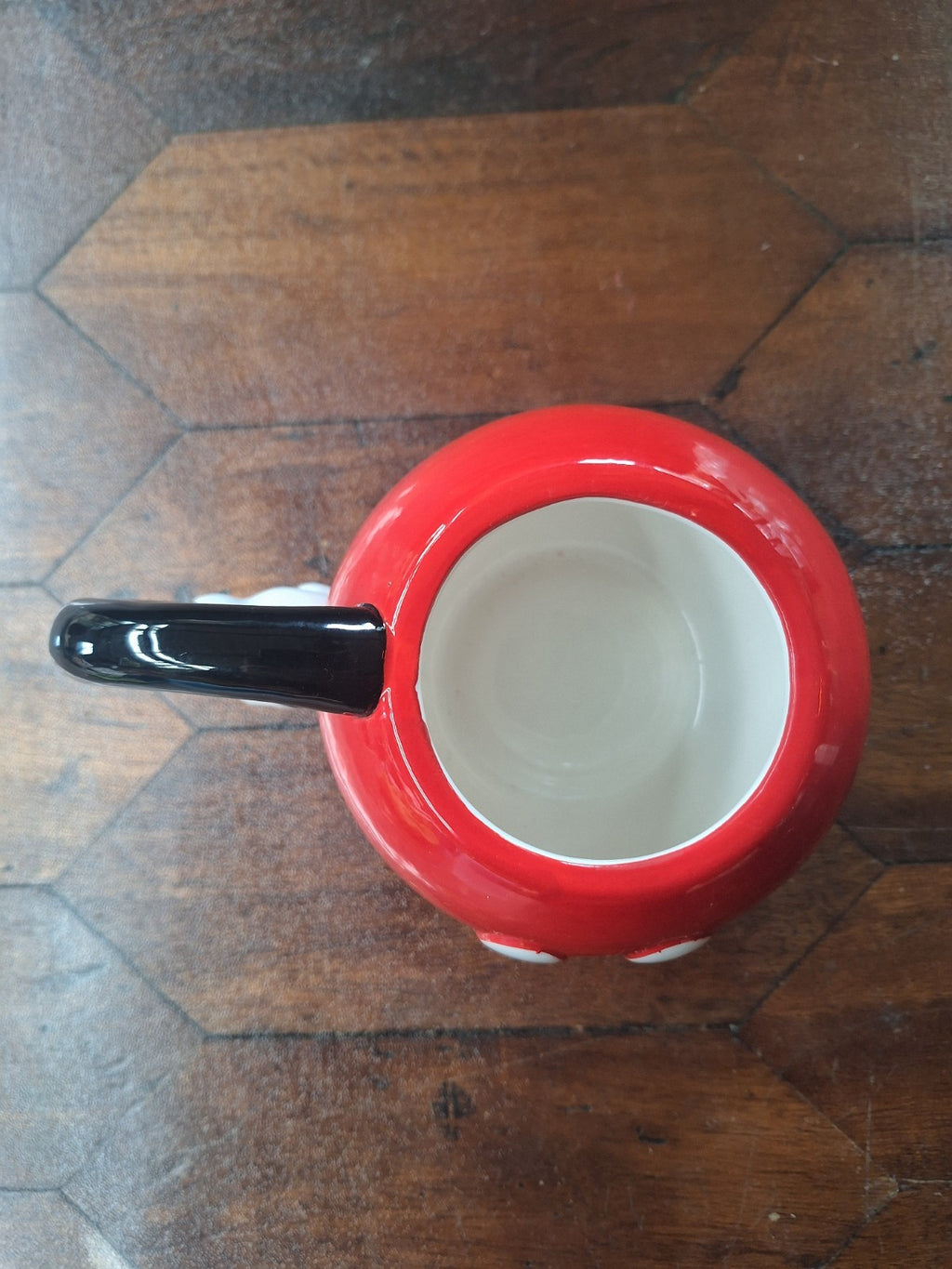 Disney Typo Mickey Mouse Red Pants Mug Dolomite Novelty Cup Glove Handle