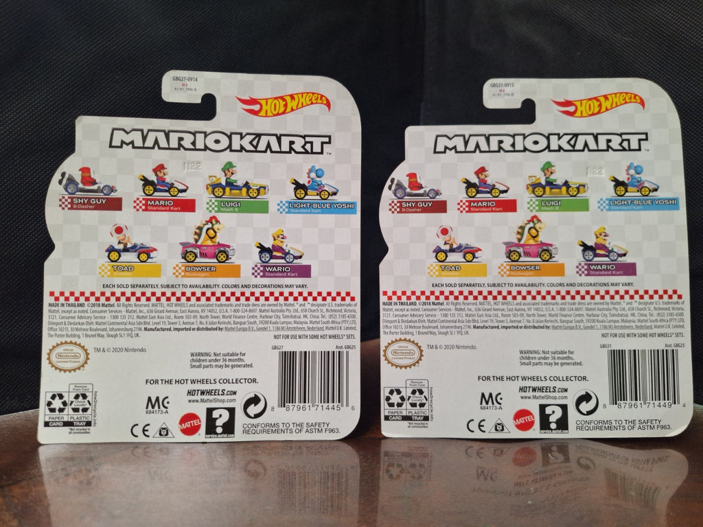 Hot Wheels Mario Kart - Series 9 - 2020 - Mix 3 - Luigi Mach 8 & Bowser Badwagon