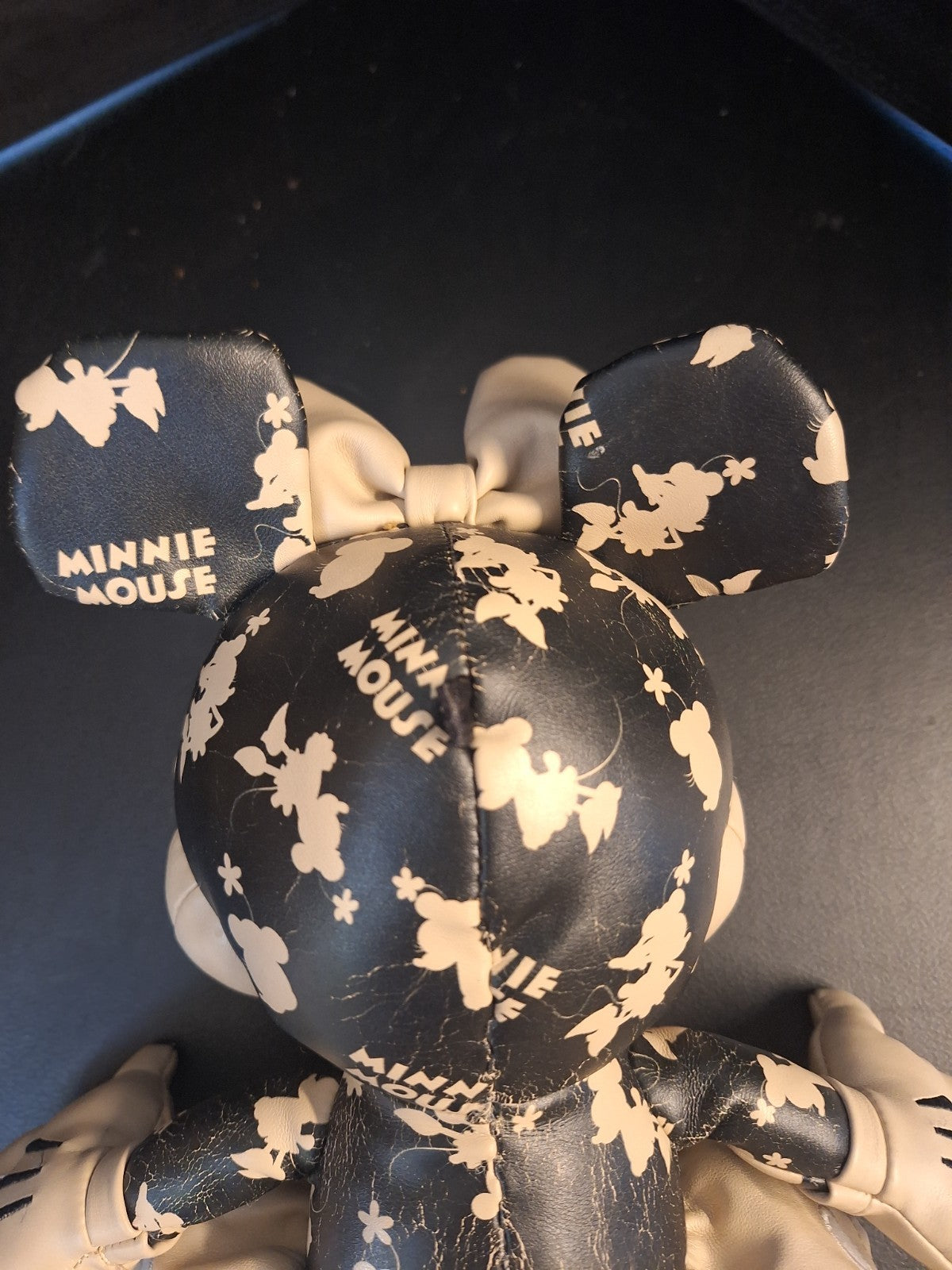Disney Mickey Mouse Minnie Mouse Plush Soft Toy Set Faux Leather 33cm Pair