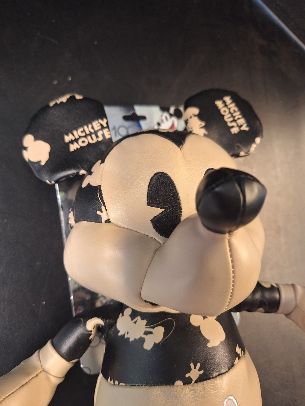 Disney Mickey Mouse Minnie Mouse Plush Soft Toy Set Faux Leather 33cm Pair