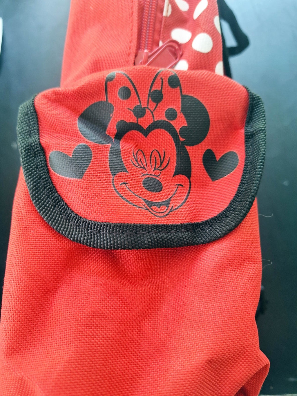 Disney Minnie Mouse Backpack Caprice NWT Insulated Front Pocket School Bag 16"